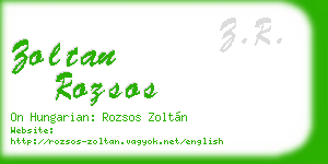 zoltan rozsos business card